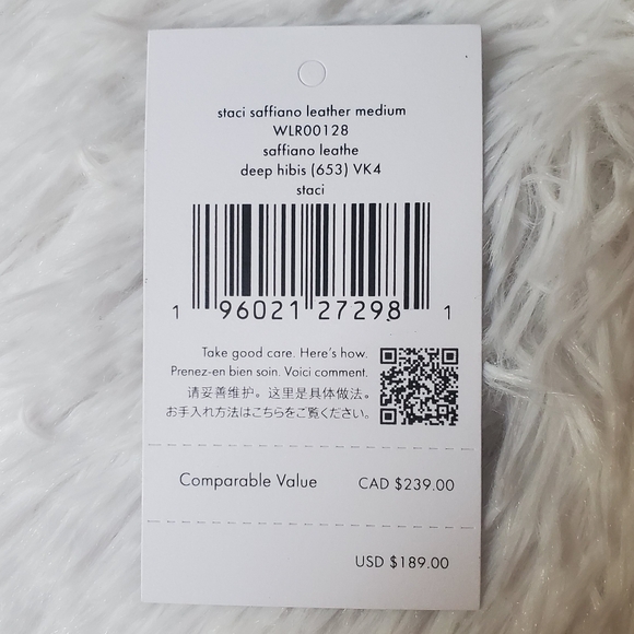 Kate Spade New York Staci Saffiano Leather Medium Wallet Deep Hibiscus NWT - Picture 16 of 16